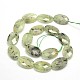 Faceted Oval Natural Prehnite Bead Strands G-M307-024-2