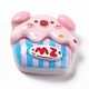 Pig Theme Opaque Resin Decoden Cabochons RESI-I057-A02-1