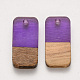 Resina transparente de dos tonos & colgantes de madera de nogal RESI-S384-008A-B01-2