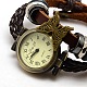 Fashionable Leather Waxed Cotton Cord Watch Bracelets WACH-M074-01-2