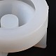 Diy ラウンド燭台シリコーン金型  面白い北京鍋型キャンドル ホルダー型  樹脂用  ジェッソ  セメントクラフト作り  ホワイト  9.5x5.7cm SIMO-P002-G01-4
