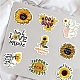50 stücke cartoon sonnenblumen papier aufkleber etikettensatz DIY-G066-03-5