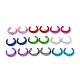 Twist Ring Acrylic Stud Earrings EJEW-P251-24-1