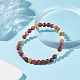 Bracelet extensible en perles rondes en mookaite naturel BJEW-JB07904-01-2