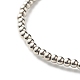 Set di braccialetti elastici con perline a cuore d'amore per donne adolescenti BJEW-JB06999-11