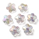 Perlas de acrílico transparentes iridiscentes arco iris chapado uv OACR-C007-03A-1