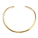 真空メッキ202ステンレススチールワイヤーチョーカーネックレス  女性用の硬いネックレス  ゴールドカラー  内径：5.63インチ（14.3cm） NJEW-H011-06G-1