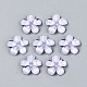 エポキシ樹脂カボション  グリッターパウダー付き  パールカラーの  多面カット  5  - 花びらの花  アザミ  13.5x14x2.5mm X-CRES-R432-A-04-2