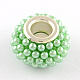 ABS Kunststoff Nachahmung Perle Rondelle Europäischen Perlen OPDL-Q130-04-1