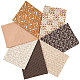 Gorgecraft 7 pièces 20 x 20 pouces coton artisanat tissu bundle patchwork quilting tissu carrés feuilles différents modèles de tissus pour bricolage couture scrapbooking AJEW-GF0001-31E-1