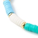 Polymer-Ton-Heishi-Perlen-Stretch-Armband-Sets für den Valentinstag BJEW-JB06298-01-10