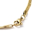 304 женское ожерелье в виде плоской змеиной цепи из нержавеющей стали NJEW-D058-05G-3