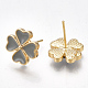Brass Stud Earring Findings KK-S350-346-2