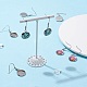 Kit de fabrication de boucles d'oreilles rondes plates diy DIY-FS0002-80-2