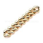 Handmade UV Plating Acrylic Curb Chains, Twisted Chains, Golden, Link: 31x29x6mm, about 39.37 inch(1m)/strand