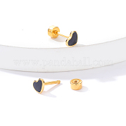 Серьги-гвоздики в форме сердца из нержавеющей стали CN3729-6