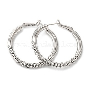 Серьги-кольца из латуни с покрытием из бисера для женщин EJEW-D059-10P