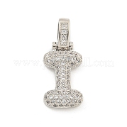 Латунные микропаве прозрачные подвески с фианитом KK-B099-01P-I
