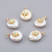 Подвески из натурального пресноводного жемчуга PEAR-F008-14G