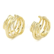 Латунные серьги-каффы с пятью линиями EJEW-M228-05G
