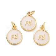 Подвески из латуни с покрытием из эмали KK-C063-15G