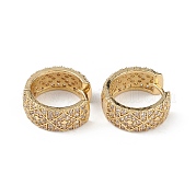 Серьги-кольца из прозрачного кубического циркония EJEW-L234-072G