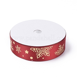 20 Yard weihnachtlich bedrucktes Polyester-Satinband&nbsp;SRIB-P021-A02