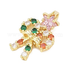 Weihnachten Messing Micro Pave Zirkonia Anhänger&nbsp;LS-KK-H518-03B-G