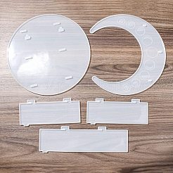 Mondform schwimmendes Regal DIY Silikonformen Kit&nbsp;DIY-G093-02B