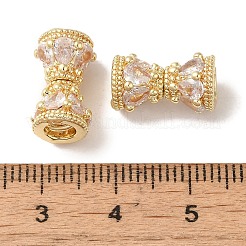 Perlas de circonio cúbico transparente pavé de latón chapado en rack&nbsp;KK-M285-11G