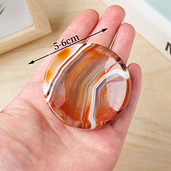 Décorations d'affichage de bol démagnétisant en agate rouge naturelle&nbsp;PW-WG14B5A-01
