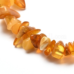 Bracelet extensible en perles d'ambre naturel pour enfant&nbsp;BJEW-JB06819-01