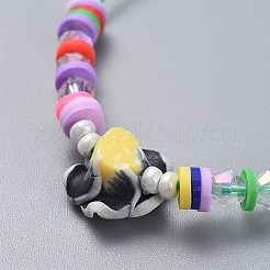 Verstellbarer Nylonfaden Kind geflochtene Perlen Armbänder&nbsp;BJEW-JB04453-M
