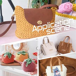 Bricolage tricot sac en cuir pu crochet&nbsp;FIND-WH0052-B