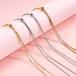 4 stücke 4 arten 304 edelstahl box kette slider halskette machen&nbsp;AJEW-SZ0001-54