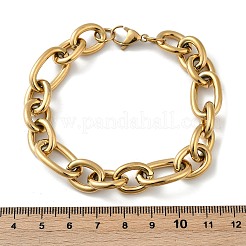 Ionenplattierung (IP) 304 Edelstahl Kreuzkettenarmbänder&nbsp;BJEW-L634-11G
