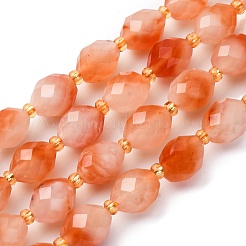 Chapelets de perles de jade blanche naturelle&nbsp;G-D305-B01-01J