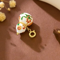 Pendentifs avec zircon cubiques à micro-pavés en laiton&nbsp;KK-F912-01G