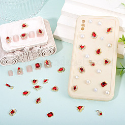 48 Stück 12 Stile Legierung Strass Cabochons&nbsp;MRMJ-TA0001-45B