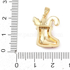 Pendentifs de noël en laiton micro pave zircone cubique&nbsp;KK-K413-01C-G