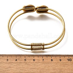 201 bracciali in acciaio inossidabile per donna&nbsp;BJEW-R014-02G
