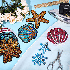 16 Stück selbstklebende Patches aus Polyester und Pailletten in 4 Stilen&nbsp;PATC-ME0001-28