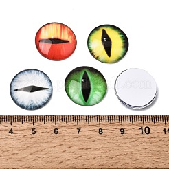 Cabochons en verre transparent imprimé&nbsp;GL-CBAA22A-01