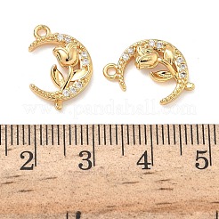 Pendentifs avec zircon cubiques à micro-pavés en laiton&nbsp;KK-A281-14G