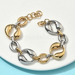 Bracelets en acier inoxydable 304 à maillons ovales irréguliers pour femmes&nbsp;BJEW-D456-05GP-01