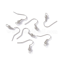 Ohrhaken aus Messing mit runden Perlen&nbsp;KK-G438-01P