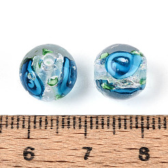 Fili di perline di lampwork in lamina fatti a mano&nbsp;FOIL-T008-05E