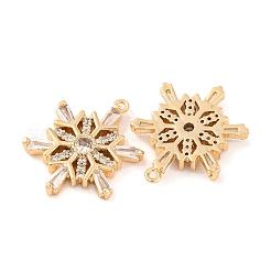 Pendenti in zirconi cubici trasparenti in micro pavè di ottone&nbsp;KK-S389-14G