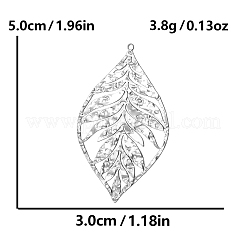 Pendenti grandi in acciaio inossidabile 304&nbsp;PW-WG8A0D6-01