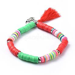 Braccialetti di fascino della nappa del cotone&nbsp;BJEW-JB04448